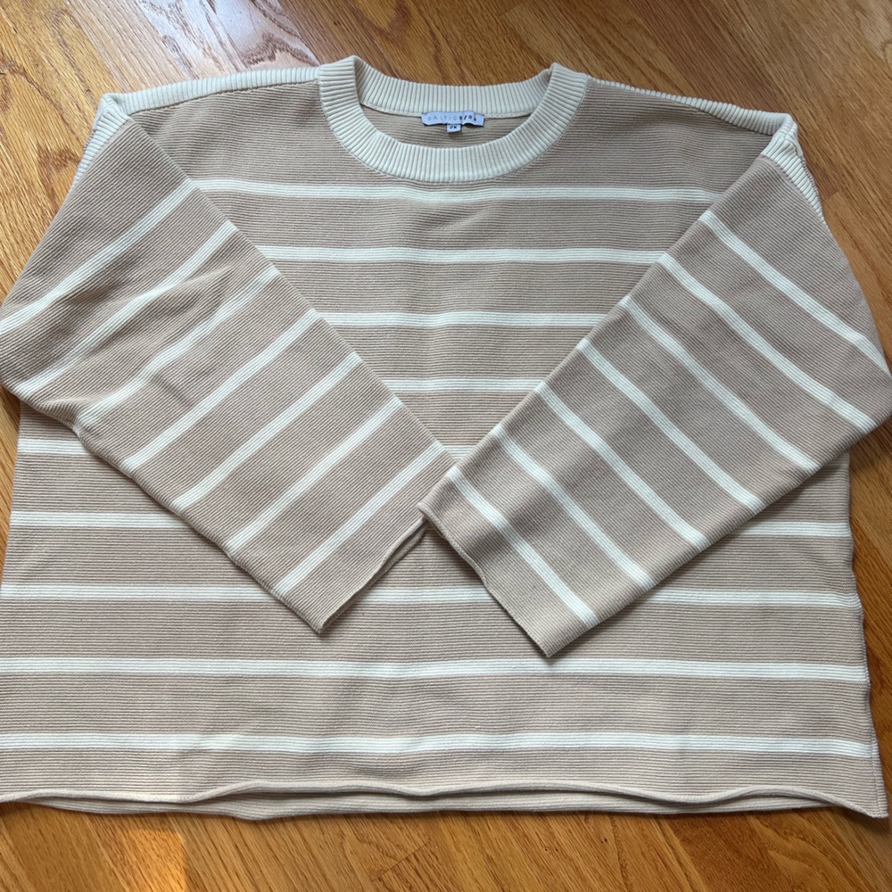 Baltic Born Beige and Cream Striped Top
